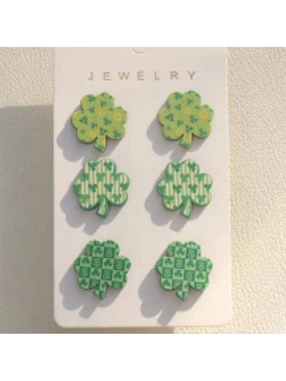 3 pair St Patrick's day stud earrings